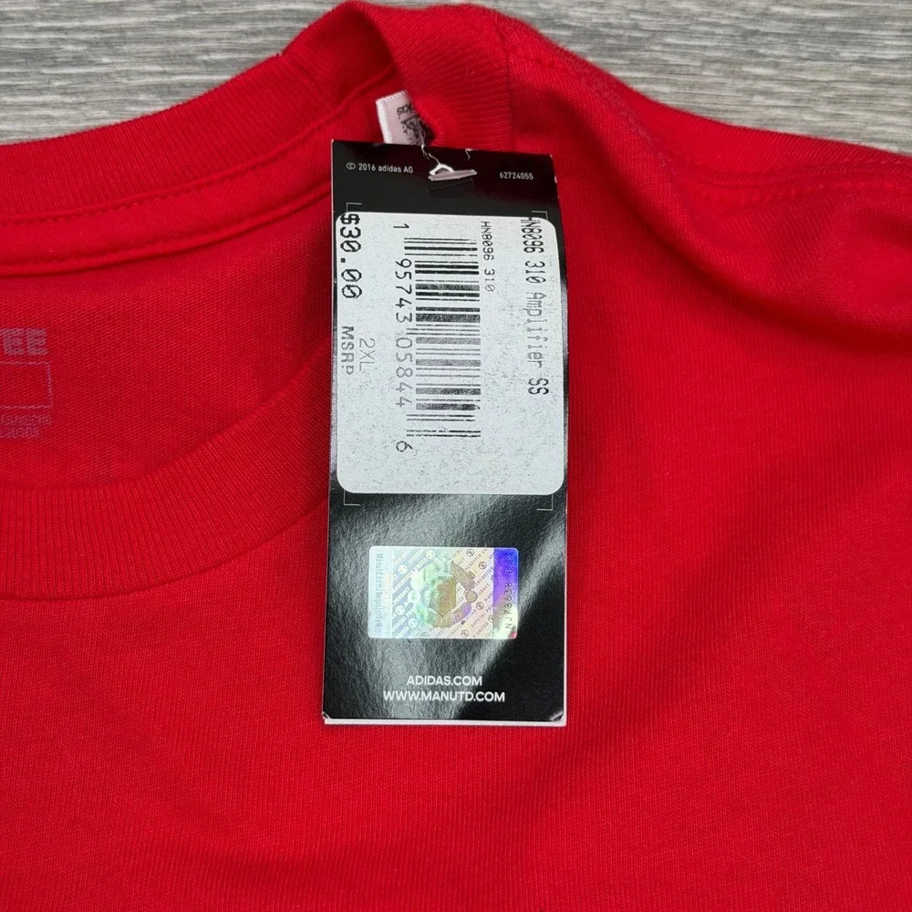Adidas Manchester United T Shirt Men XXL Red Cristiano Ronaldo #7 Soccer Graphic